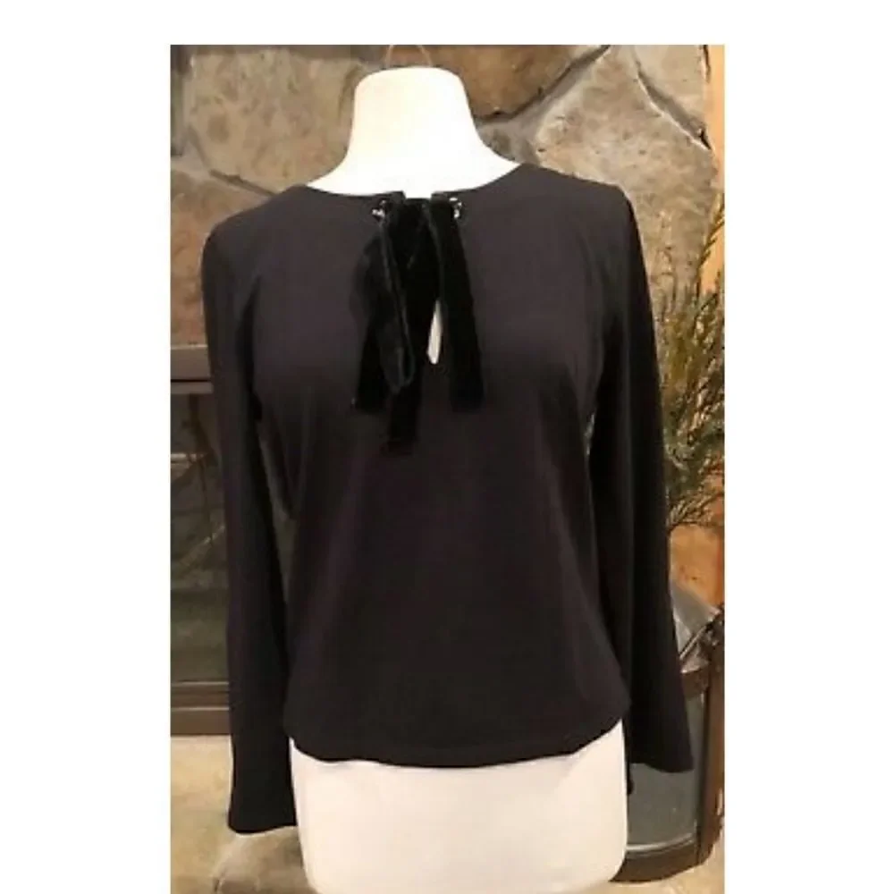 NWT J CREW  Velvet Tie Top
